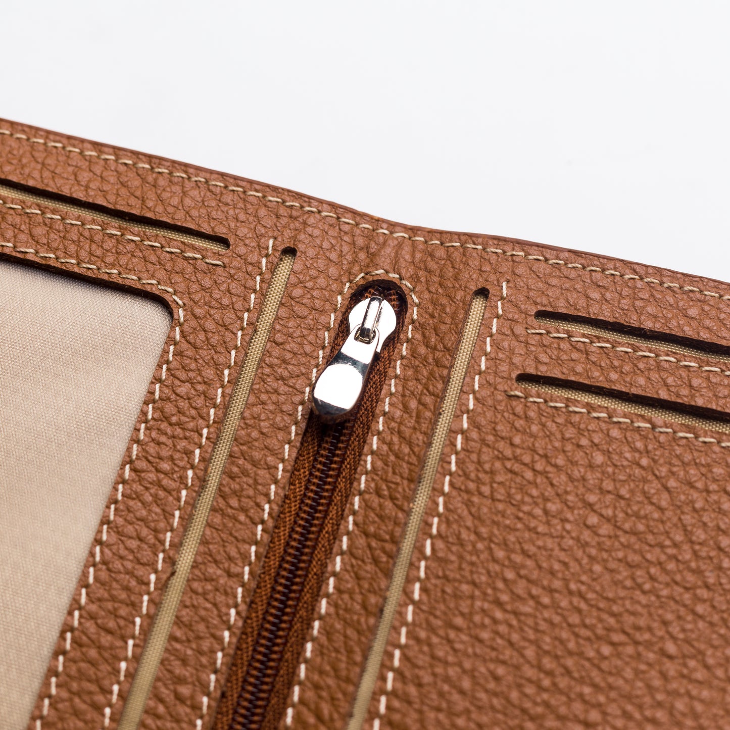 Dapper Bifold Wallet | Zip Slot - 100% Pure Textured leather